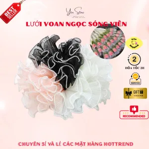 Lưới Voan Sóng Viền Ngọc Hàn Quốc Dùng Gói Hoa, Làm Đồ Handmade, Trang Trí- YÊN STORE DIY